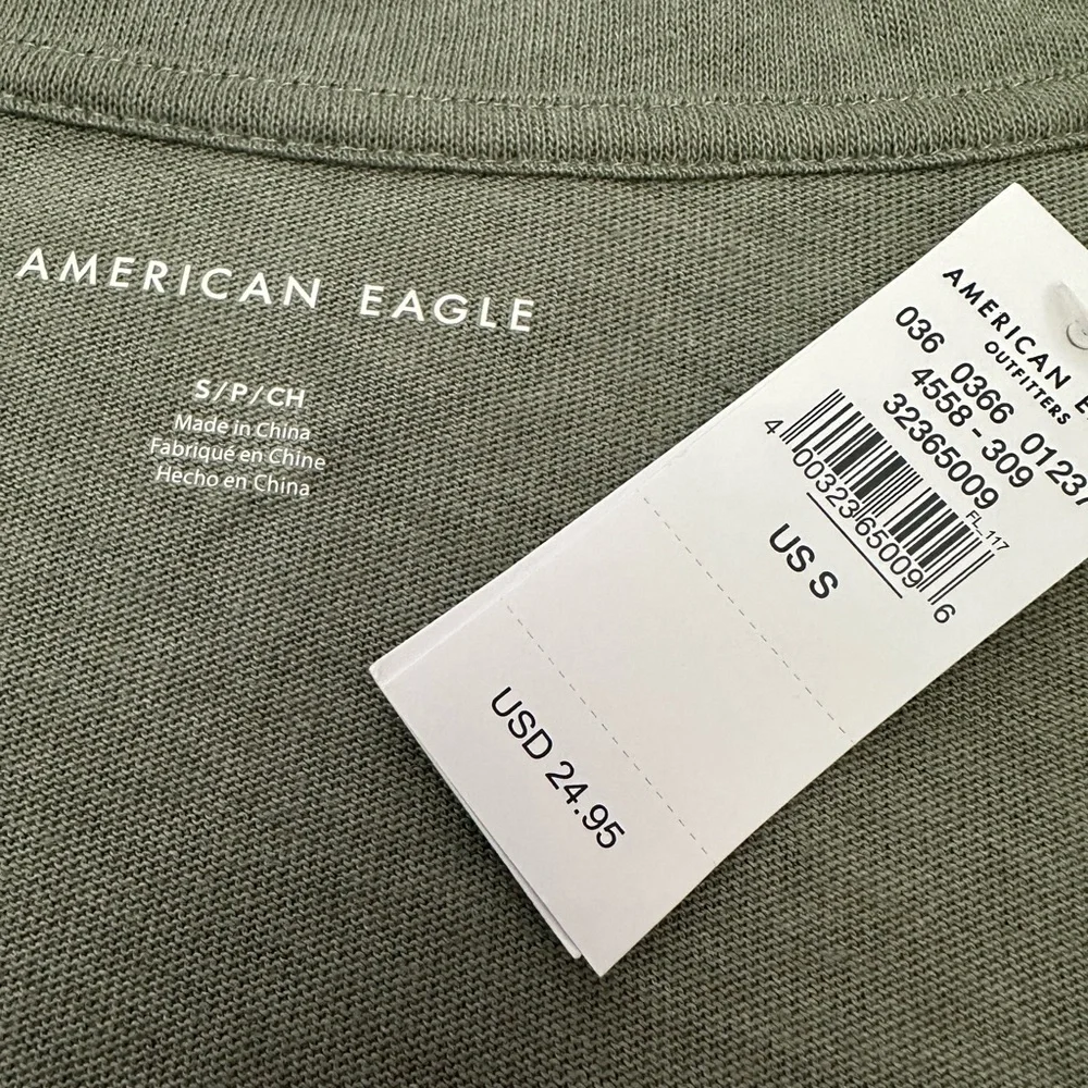 2019 American Eagle V-neck Burnout Tunic Tank Top in Green Size Small Women’s